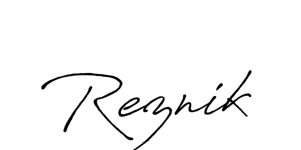 Once you've used our free online signature maker to create your best signature Antro_Vectra_Bolder style, it's time to enjoy all of the benefits that Reznik name signing documents. Reznik signature style 7 images and pictures png