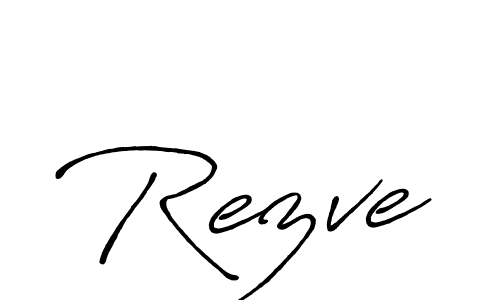 Similarly Antro_Vectra_Bolder is the best handwritten signature design. Signature creator online .You can use it as an online autograph creator for name Rezve. Rezve signature style 7 images and pictures png