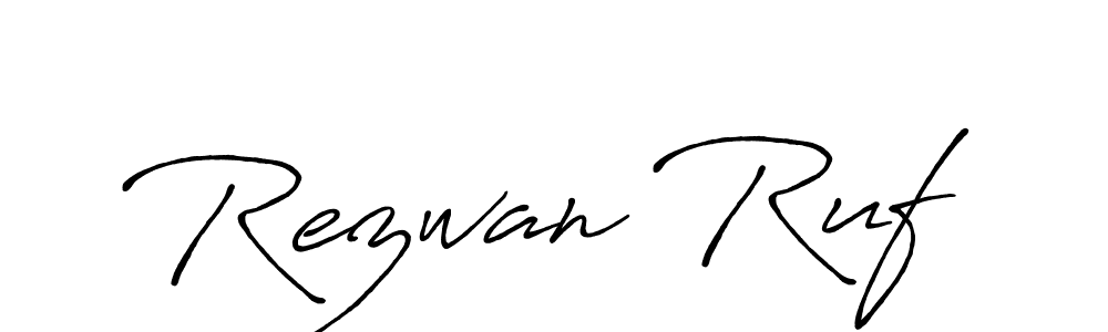 How to make Rezwan Ruf name signature. Use Antro_Vectra_Bolder style for creating short signs online. This is the latest handwritten sign. Rezwan Ruf signature style 7 images and pictures png