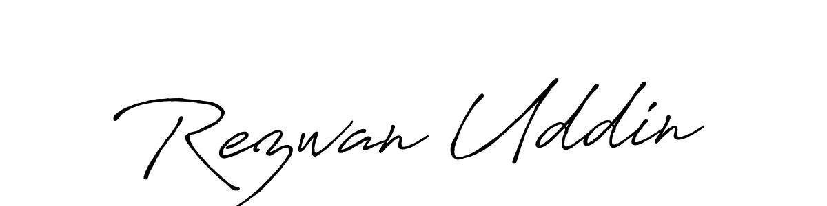 Make a beautiful signature design for name Rezwan Uddin. With this signature (Antro_Vectra_Bolder) style, you can create a handwritten signature for free. Rezwan Uddin signature style 7 images and pictures png