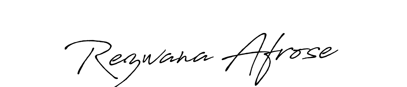 Use a signature maker to create a handwritten signature online. With this signature software, you can design (Antro_Vectra_Bolder) your own signature for name Rezwana Afrose. Rezwana Afrose signature style 7 images and pictures png