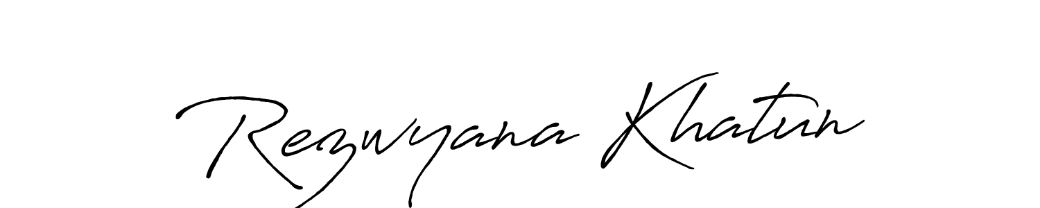 The best way (Antro_Vectra_Bolder) to make a short signature is to pick only two or three words in your name. The name Rezwyana Khatun include a total of six letters. For converting this name. Rezwyana Khatun signature style 7 images and pictures png