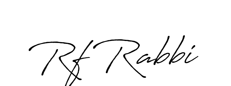 Make a beautiful signature design for name Rf Rabbi. With this signature (Antro_Vectra_Bolder) style, you can create a handwritten signature for free. Rf Rabbi signature style 7 images and pictures png