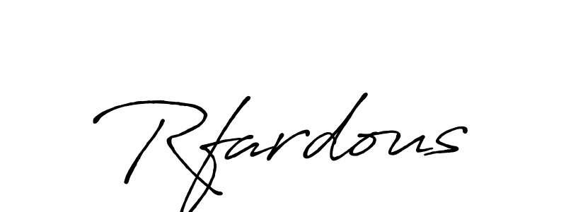 Make a beautiful signature design for name Rfardous. Use this online signature maker to create a handwritten signature for free. Rfardous signature style 7 images and pictures png