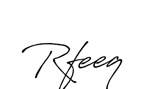 Similarly Antro_Vectra_Bolder is the best handwritten signature design. Signature creator online .You can use it as an online autograph creator for name Rfeeq. Rfeeq signature style 7 images and pictures png