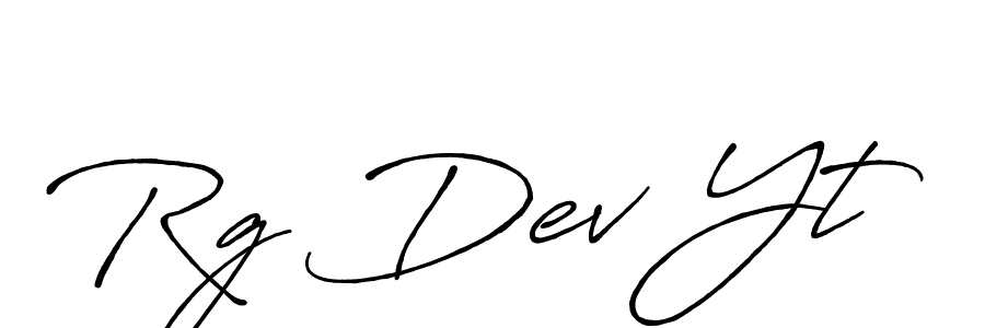 How to make Rg Dev Yt name signature. Use Antro_Vectra_Bolder style for creating short signs online. This is the latest handwritten sign. Rg Dev Yt signature style 7 images and pictures png