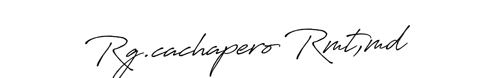 Create a beautiful signature design for name Rg.cachapero Rmt,md. With this signature (Antro_Vectra_Bolder) fonts, you can make a handwritten signature for free. Rg.cachapero Rmt,md signature style 7 images and pictures png