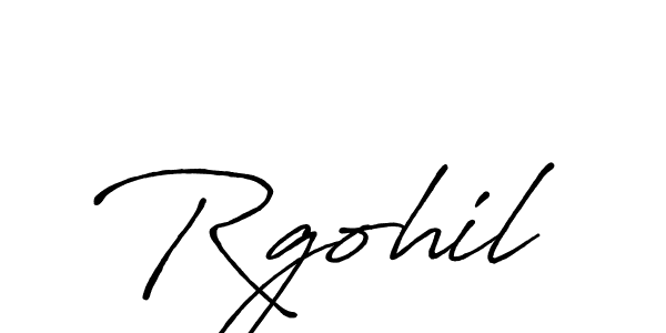 Rgohil stylish signature style. Best Handwritten Sign (Antro_Vectra_Bolder) for my name. Handwritten Signature Collection Ideas for my name Rgohil. Rgohil signature style 7 images and pictures png