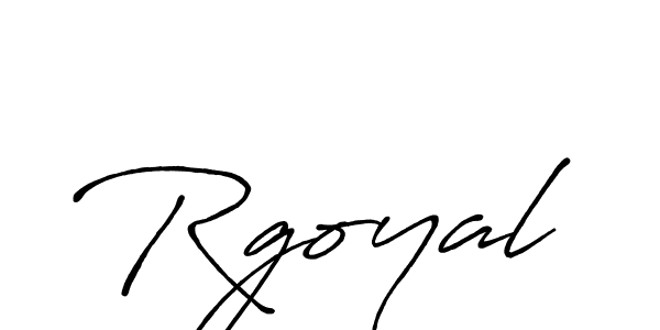 Make a beautiful signature design for name Rgoyal. With this signature (Antro_Vectra_Bolder) style, you can create a handwritten signature for free. Rgoyal signature style 7 images and pictures png