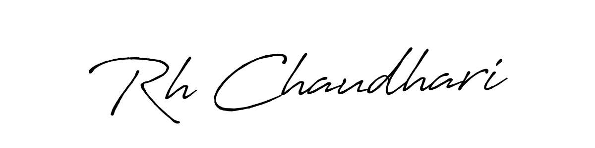 How to make Rh Chaudhari signature? Antro_Vectra_Bolder is a professional autograph style. Create handwritten signature for Rh Chaudhari name. Rh Chaudhari signature style 7 images and pictures png
