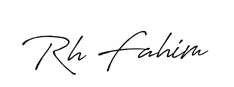 Also we have Rh Fahim name is the best signature style. Create professional handwritten signature collection using Antro_Vectra_Bolder autograph style. Rh Fahim signature style 7 images and pictures png