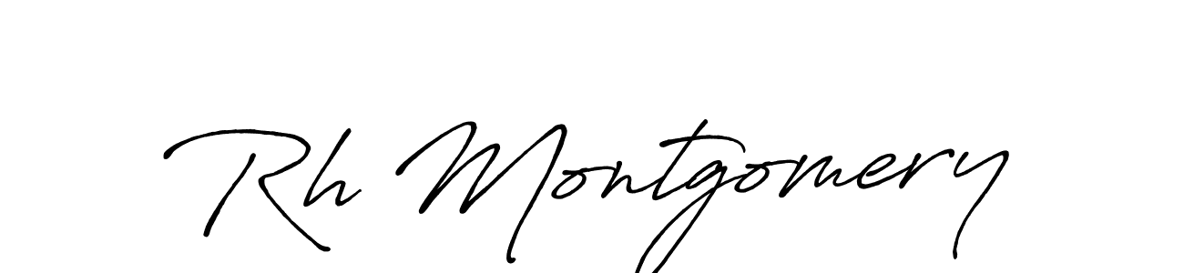 Create a beautiful signature design for name Rh Montgomery. With this signature (Antro_Vectra_Bolder) fonts, you can make a handwritten signature for free. Rh Montgomery signature style 7 images and pictures png