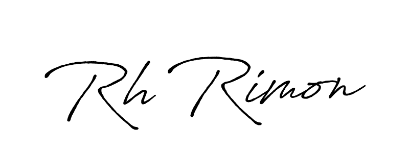 How to make Rh Rimon signature? Antro_Vectra_Bolder is a professional autograph style. Create handwritten signature for Rh Rimon name. Rh Rimon signature style 7 images and pictures png