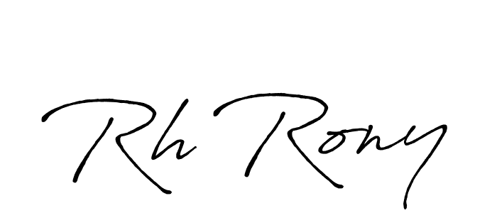 Also You can easily find your signature by using the search form. We will create Rh Rony name handwritten signature images for you free of cost using Antro_Vectra_Bolder sign style. Rh Rony signature style 7 images and pictures png