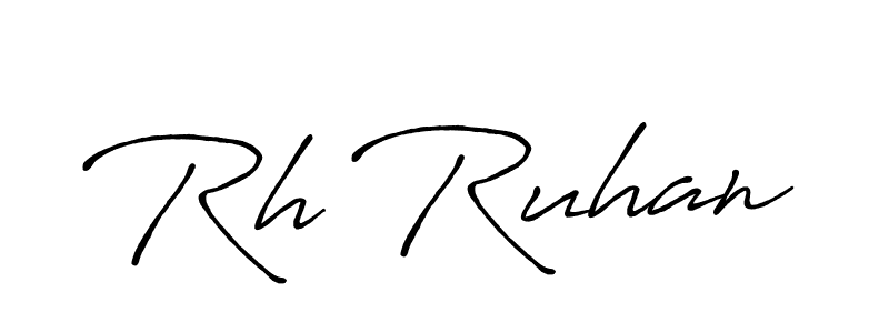 Also we have Rh Ruhan name is the best signature style. Create professional handwritten signature collection using Antro_Vectra_Bolder autograph style. Rh Ruhan signature style 7 images and pictures png