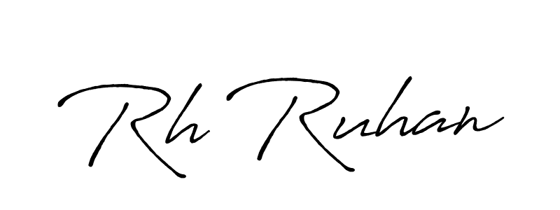 Similarly Antro_Vectra_Bolder is the best handwritten signature design. Signature creator online .You can use it as an online autograph creator for name Rh Ruhan. Rh Ruhan signature style 7 images and pictures png