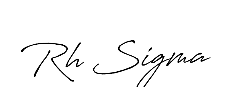 Make a beautiful signature design for name Rh Sigma. With this signature (Antro_Vectra_Bolder) style, you can create a handwritten signature for free. Rh Sigma signature style 7 images and pictures png