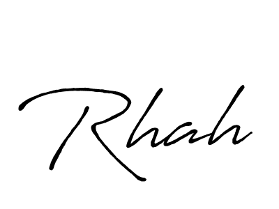 Use a signature maker to create a handwritten signature online. With this signature software, you can design (Antro_Vectra_Bolder) your own signature for name Rhah. Rhah signature style 7 images and pictures png