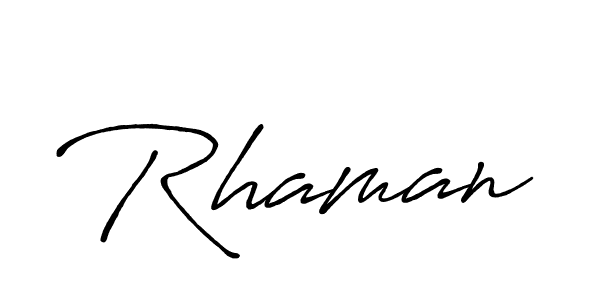 How to make Rhaman name signature. Use Antro_Vectra_Bolder style for creating short signs online. This is the latest handwritten sign. Rhaman signature style 7 images and pictures png