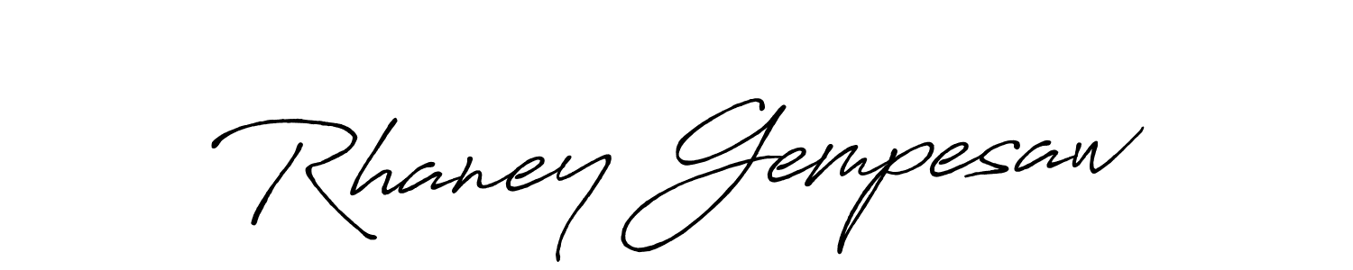 Similarly Antro_Vectra_Bolder is the best handwritten signature design. Signature creator online .You can use it as an online autograph creator for name Rhaney Gempesaw. Rhaney Gempesaw signature style 7 images and pictures png