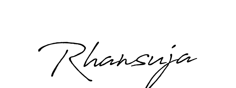 Similarly Antro_Vectra_Bolder is the best handwritten signature design. Signature creator online .You can use it as an online autograph creator for name Rhansuja. Rhansuja signature style 7 images and pictures png