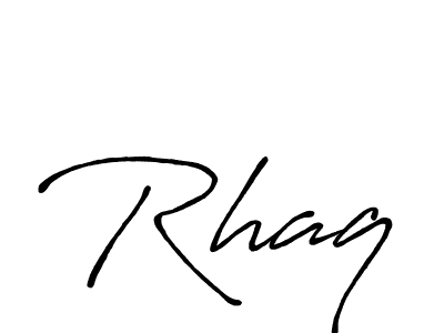 Rhaq stylish signature style. Best Handwritten Sign (Antro_Vectra_Bolder) for my name. Handwritten Signature Collection Ideas for my name Rhaq. Rhaq signature style 7 images and pictures png