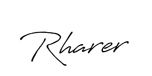 How to make Rharer signature? Antro_Vectra_Bolder is a professional autograph style. Create handwritten signature for Rharer name. Rharer signature style 7 images and pictures png