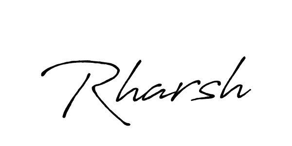 Also You can easily find your signature by using the search form. We will create Rharsh name handwritten signature images for you free of cost using Antro_Vectra_Bolder sign style. Rharsh signature style 7 images and pictures png