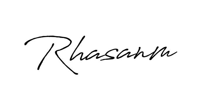 Design your own signature with our free online signature maker. With this signature software, you can create a handwritten (Antro_Vectra_Bolder) signature for name Rhasanm. Rhasanm signature style 7 images and pictures png