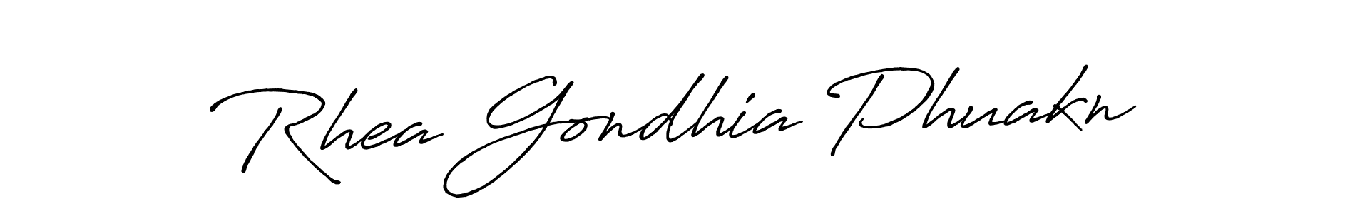 Similarly Antro_Vectra_Bolder is the best handwritten signature design. Signature creator online .You can use it as an online autograph creator for name Rhea Gondhia Phuakn. Rhea Gondhia Phuakn signature style 7 images and pictures png