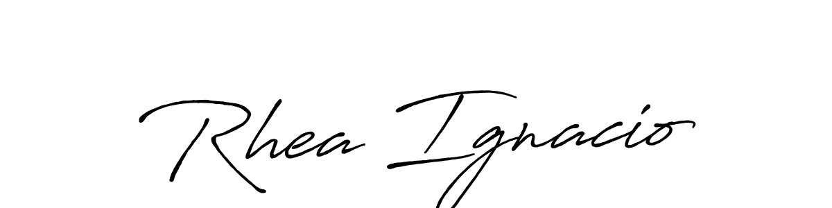 How to Draw Rhea Ignacio signature style? Antro_Vectra_Bolder is a latest design signature styles for name Rhea Ignacio. Rhea Ignacio signature style 7 images and pictures png