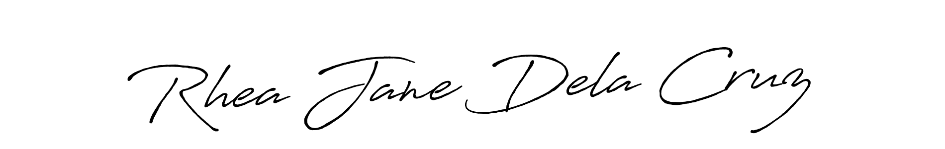Rhea Jane Dela Cruz stylish signature style. Best Handwritten Sign (Antro_Vectra_Bolder) for my name. Handwritten Signature Collection Ideas for my name Rhea Jane Dela Cruz. Rhea Jane Dela Cruz signature style 7 images and pictures png