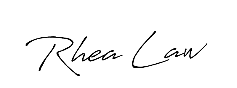 Make a beautiful signature design for name Rhea Law. With this signature (Antro_Vectra_Bolder) style, you can create a handwritten signature for free. Rhea Law signature style 7 images and pictures png