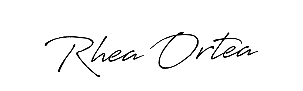 Rhea Ortea stylish signature style. Best Handwritten Sign (Antro_Vectra_Bolder) for my name. Handwritten Signature Collection Ideas for my name Rhea Ortea. Rhea Ortea signature style 7 images and pictures png