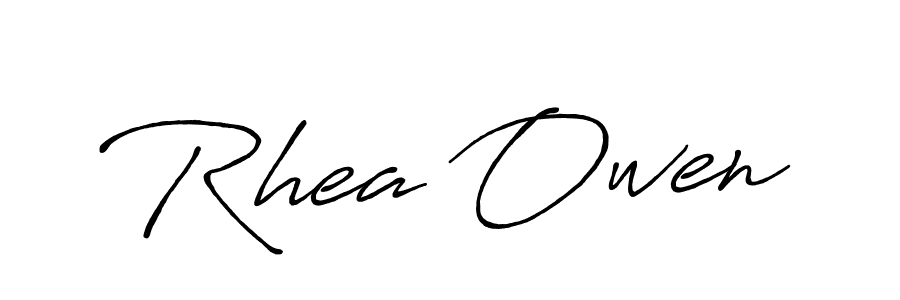 Rhea Owen stylish signature style. Best Handwritten Sign (Antro_Vectra_Bolder) for my name. Handwritten Signature Collection Ideas for my name Rhea Owen. Rhea Owen signature style 7 images and pictures png