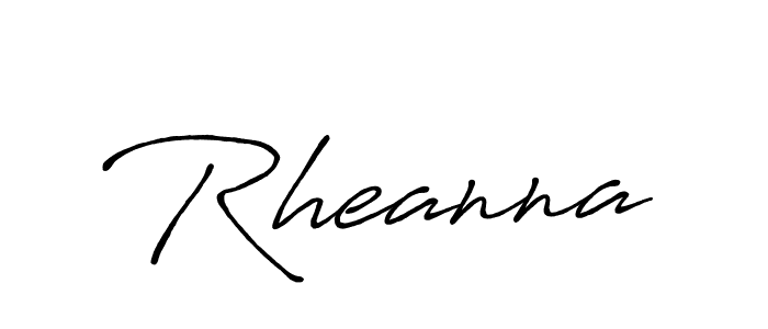 Use a signature maker to create a handwritten signature online. With this signature software, you can design (Antro_Vectra_Bolder) your own signature for name Rheanna. Rheanna signature style 7 images and pictures png
