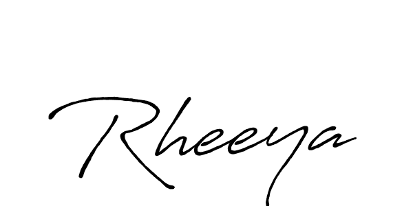 Use a signature maker to create a handwritten signature online. With this signature software, you can design (Antro_Vectra_Bolder) your own signature for name Rheeya. Rheeya signature style 7 images and pictures png