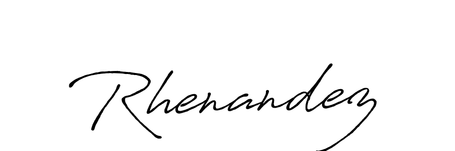 How to make Rhenandez name signature. Use Antro_Vectra_Bolder style for creating short signs online. This is the latest handwritten sign. Rhenandez signature style 7 images and pictures png