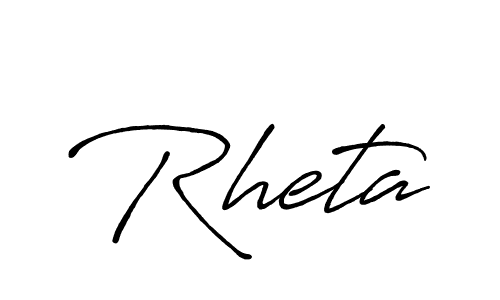 Similarly Antro_Vectra_Bolder is the best handwritten signature design. Signature creator online .You can use it as an online autograph creator for name Rheta. Rheta signature style 7 images and pictures png
