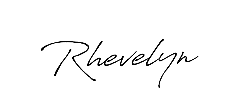 Create a beautiful signature design for name Rhevelyn. With this signature (Antro_Vectra_Bolder) fonts, you can make a handwritten signature for free. Rhevelyn signature style 7 images and pictures png