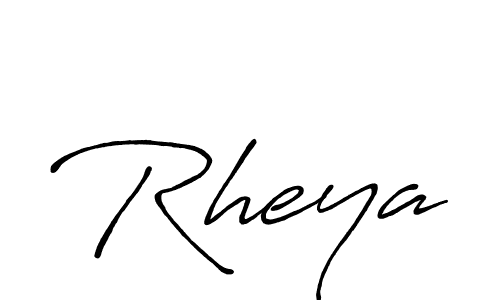 Also we have Rheya name is the best signature style. Create professional handwritten signature collection using Antro_Vectra_Bolder autograph style. Rheya signature style 7 images and pictures png
