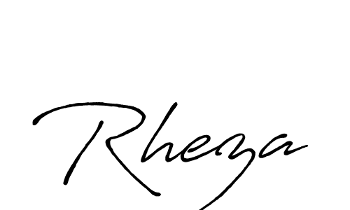 How to make Rheza signature? Antro_Vectra_Bolder is a professional autograph style. Create handwritten signature for Rheza name. Rheza signature style 7 images and pictures png