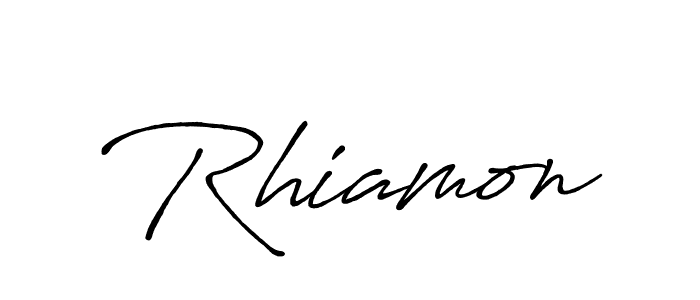 Antro_Vectra_Bolder is a professional signature style that is perfect for those who want to add a touch of class to their signature. It is also a great choice for those who want to make their signature more unique. Get Rhiamon name to fancy signature for free. Rhiamon signature style 7 images and pictures png