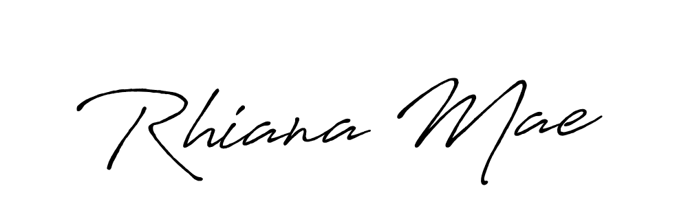 Rhiana Mae stylish signature style. Best Handwritten Sign (Antro_Vectra_Bolder) for my name. Handwritten Signature Collection Ideas for my name Rhiana Mae. Rhiana Mae signature style 7 images and pictures png