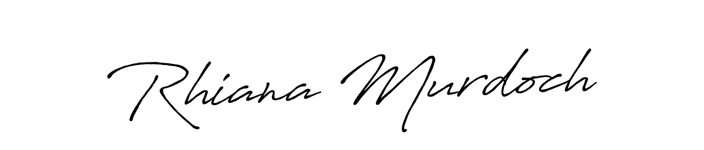 Make a beautiful signature design for name Rhiana Murdoch. With this signature (Antro_Vectra_Bolder) style, you can create a handwritten signature for free. Rhiana Murdoch signature style 7 images and pictures png