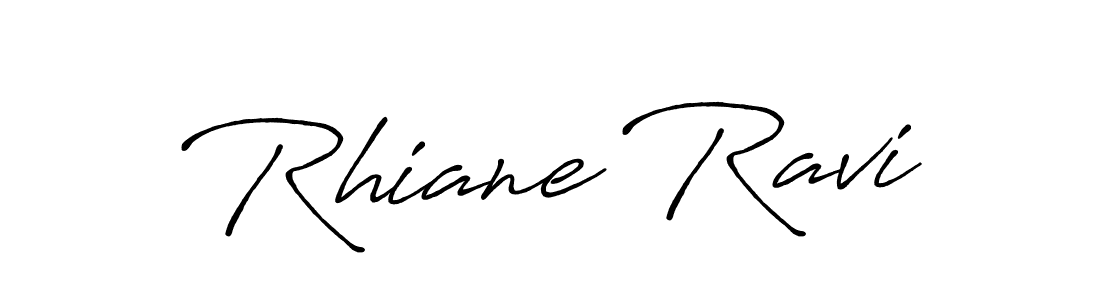 Make a beautiful signature design for name Rhiane Ravi. With this signature (Antro_Vectra_Bolder) style, you can create a handwritten signature for free. Rhiane Ravi signature style 7 images and pictures png