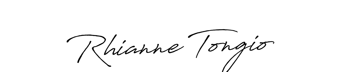 Create a beautiful signature design for name Rhianne Tongio. With this signature (Antro_Vectra_Bolder) fonts, you can make a handwritten signature for free. Rhianne Tongio signature style 7 images and pictures png