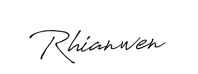 Design your own signature with our free online signature maker. With this signature software, you can create a handwritten (Antro_Vectra_Bolder) signature for name Rhianwen. Rhianwen signature style 7 images and pictures png