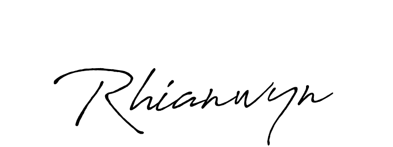 Make a beautiful signature design for name Rhianwyn. With this signature (Antro_Vectra_Bolder) style, you can create a handwritten signature for free. Rhianwyn signature style 7 images and pictures png