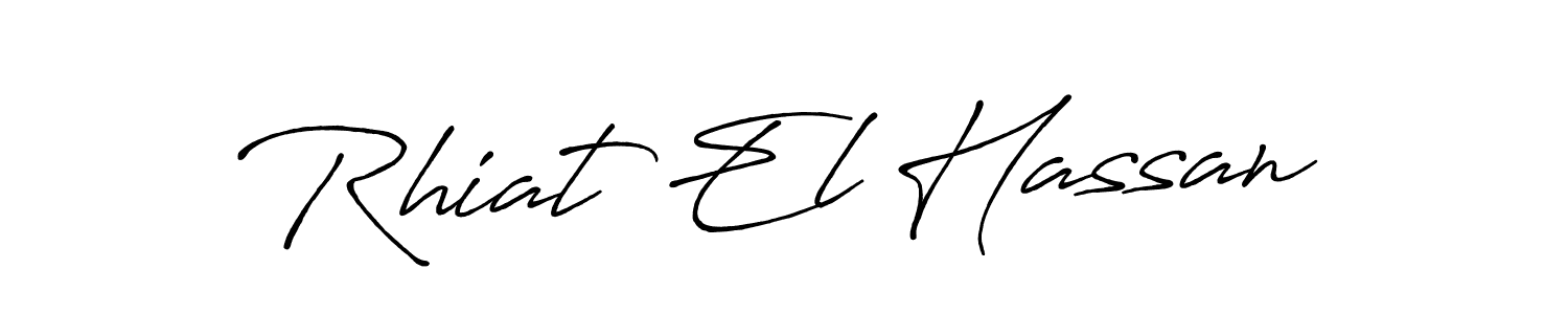 How to make Rhiat El Hassan signature? Antro_Vectra_Bolder is a professional autograph style. Create handwritten signature for Rhiat El Hassan name. Rhiat El Hassan signature style 7 images and pictures png